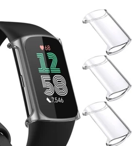 Case Fitbit Charge 5 Smart Watch Protective TPU Full Cover Case Screen Protector - Photo 1 sur 3