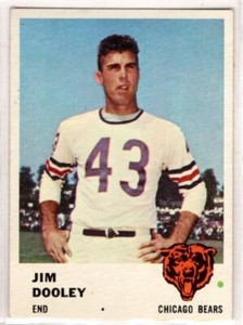 Jim Dooley End, Chicago Bears, 1961 Fleer, Card No. 4