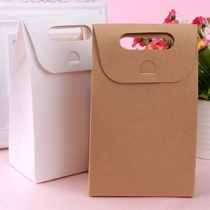 20pcs Portable Paper Bags Folding Packaging Box Cookies Containers Biscuit - Picture 1 of 12