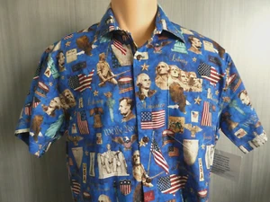 High Seas Trading Co. Men's XS Patriotic USA Shirt Short Sleeve Button Up NEW - Picture 1 of 12