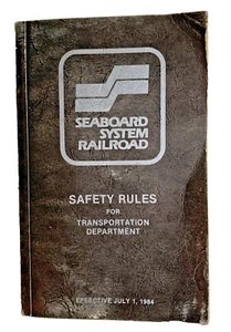 Railroad Safety Rules For Transportation Department 1984 Seaboard System - Picture 1 of 8