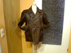 Kutscherjacke Thälmannjacke Lederjacke Krad-Jacke Militär 30er 40er Jahr Gr. 50 - Bild 1 von 15