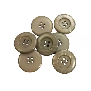 Oversized Plastic Sewing Buttons for Coats Jackets 34mm Beige 4-Hole Large Round - Picture 1 of 1