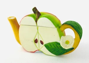 Half Apple Mini Teekanne rot Enesco 1994 Vintage - Bild 1 von 9