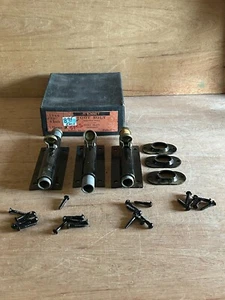 McKinney 6" Foot Bolt Door Lock Wrought Steel Vintage Lot Of 3 USA w/Screws - Picture 1 of 24