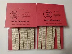 Train Time Laser Spur N Kopfsteinpflaster Gehweg Doppelpack - 720 Scale Feet - Bild 1 von 2