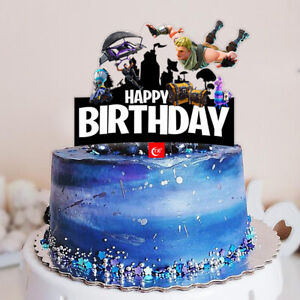 Kids Gift Happy Birthday Large Cartoon Frozen Fortnite Mermaid Cake Topper Party