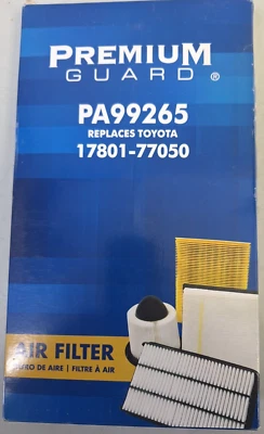 Filtro de aire Premium Guard PA99265 reemplaza filtro de aire Toyota 17801-17050 - paquete de 2 Foto 1 de 4