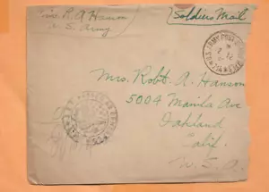 WORLD WAR I MILITARY MAIL APO 714 CENSORED - Picture 1 of 1