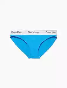 Calvin Klein Donna (3X-LARGE) THIS IS LOVE PLUS HIGH HIP BLU NUOVO CON ETICHETTE QF7039-400 - Foto 1 di 3