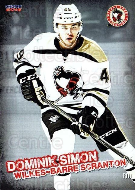 2015-16 Wilkes-Barre Scranton Penguins #20 Dominik Simon - Image 1 of 1