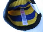 Topman Beanie Hat Mustard Yellow Blue Black Stripes Festival Holiday NEW £12