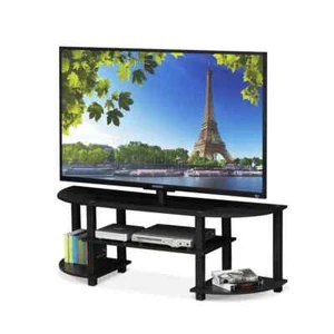TV Stand For 55 Inch Flat Screens Entertainment Center Storage Dark Walnut - Picture 1 of 12
