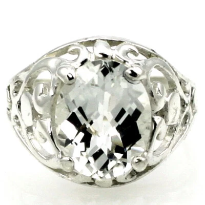 Silver Topaz, 925 Sterling Silver Ladies Ring, SR004 - Image 1 of 4