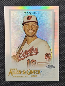 2020 Topps Allen & Ginter Chrome Trey Mancini Refractor #286 Baltimore Orioles - Picture 1 of 2