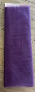 Tessuto melanzane viola tulle decorazione matrimonio puro bullone 54" X 17 anni - Foto 1 di 8