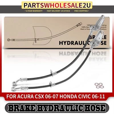 2x Manguera hidráulica de freno lateral trasero para Honda Civic 2006-2011 Acura CSX 2006-2007 Foto 1 de 4