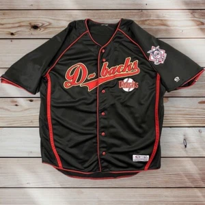 Arizona Diamondbacks Jersey Men's XL Black Y2K Embroidered Button Up True Fan - Picture 1 of 13