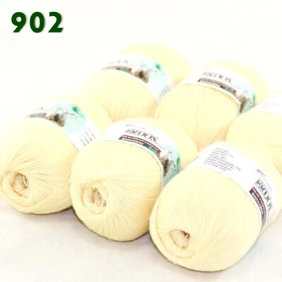 Sale 6 Skeinsx50g LACE Soft Acrylic Wool Cashmere hand knitting Crochet Yarn 902 - Image 1 of 4