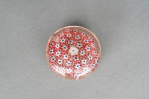 Pequeño pisapapeles de vidrio antiguo Millefiori ET - Imagen 1 de 5