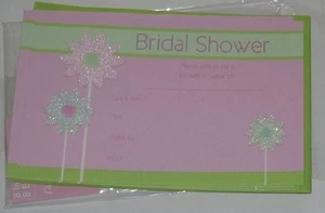 PACK DE 8 INVITACIONES DE DUCHA NUPCIAL CON SOBRES DUCHA ROSA @@MIS OTROS ARTÍCULOS - Imagen 1 de 3