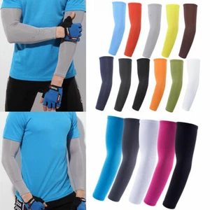 UV Men Women Sun Protection Cooling Arm Sleeves Cycling Golf Outdoor Sports - Picture 1 of 25