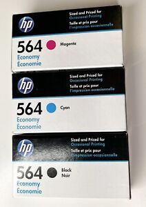 new HP 564 Ink Cartridges - 1 Magenta, 1 Black, 1 Cyan Exp 2018