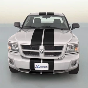 DUAL 10" VINYL RALLY STRIPES RACING STRIPE + BONUS INSTALL KIT For DODGE DAKOTA - Picture 1 of 4