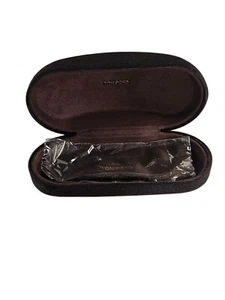 TOM FORD AUTHENTIC VELVET HARD BROWN CHAMSHELL CLOTH CASE EYEGLASSES SUNGLASSES - Picture 1 of 7
