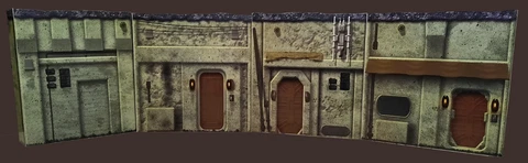Nevarro Streets Building Backdrop 4 Pack Star Wars TVC Hasbro Kenner Mandalorian Cover