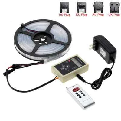 5M Chasing Dream Magic Color RGB 5050 WS2811 IC LED Strip Light + Remote + Power - Image 1 of 4