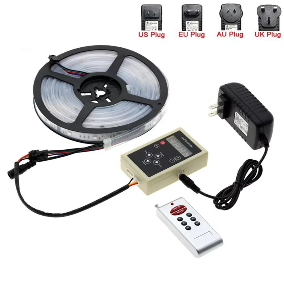 5M Chasing Dream Magic Color RGB 5050 WS2811 IC LED Strip Light + Remote + Power - Image 1 of 4