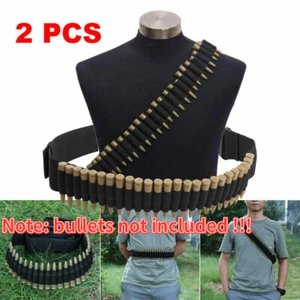 2Pcs 25 Rounds Rifle Gun Ammo Cartridge Bullet Belt for 308 cal. 30-30 - Picture 1 of 11