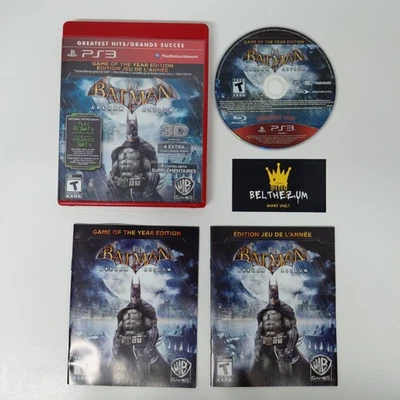 Batman: Arkham Asylum GOTY GH (Sony PlayStation 3, 2010) CIB EN+FR Manuals - Image 1 of 4