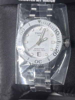New Tissot Seastar 1000 Quartz White Dial Unisex Watch T120.210.11.011.00 - Image 1 of 4