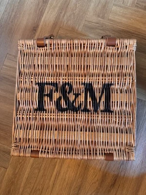 Fortnum & Mason Wicker Picnic Hamper Basket - Image 1 of 4