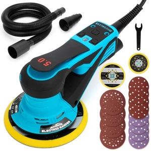 Electric Random Orbital Sander, 350W Brushless Motor with 5 & 6 Inch pads, 10... - Picture 1 of 7
