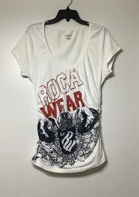 Топ Rocawear женский размер XL красный белый с коротким рукавом с графическим принтом - Изображение 1 из 4