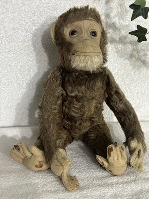1920 Schuco Sí No Tricky Mohair Mono Alemania Chimpancé De Colección ¡La cabeza se mueve! Foto 1 de 4