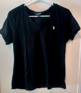 US Polo Assn. T-shirt nera donna taglia L manica corta - Foto 1 di 5