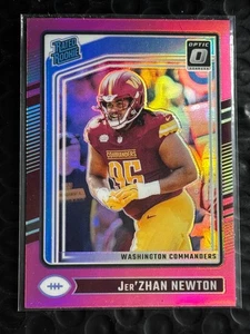 2024 Panini Donruss Optic - Rated Rookie Jer'zhan Newton #252 Pink Prizm (RC) - Picture 1 of 2