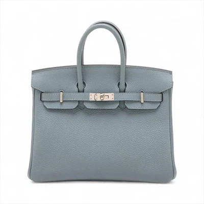 Hermès Birkin 25 Le Tournay Verso Togo Blue Run x Beige Dewimar Silver Metal Fit - Image 1 of 4