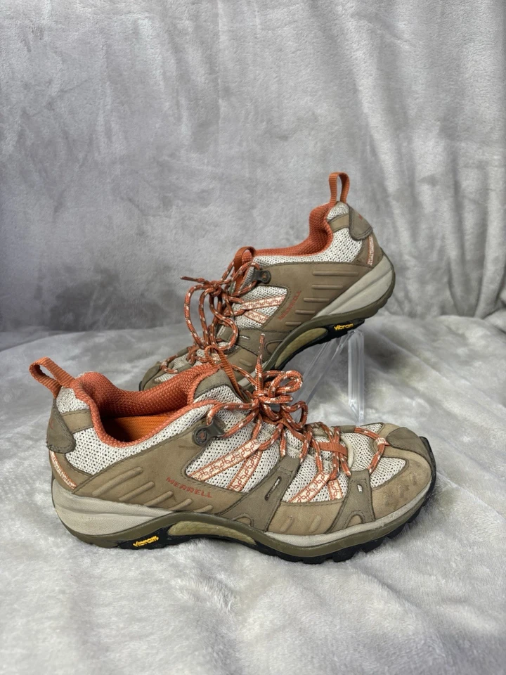 Merrell Senderismo Zapatos con Cordones Mujer’s Sirena Deporte Brindle Coral Vibram Talla 7.5 Foto 1 de 4