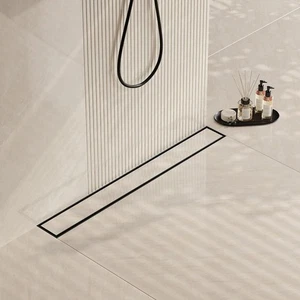 Neodrain 30" Matt Schwarz Linear Duschablauf Flieseneinsatz Abdeckung Edelstahl - Bild 1 von 12