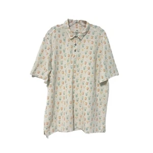 Tommy Bahama Poloshirt Herren XL All Over Cocktails Print Stretch Relaxed - Bild 1 von 11