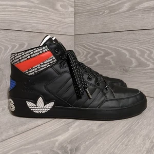 Zapatillas altas de baloncesto Adidas Hard Court para hombre negras rojas talla 10,5 - Imagen 1 de 9