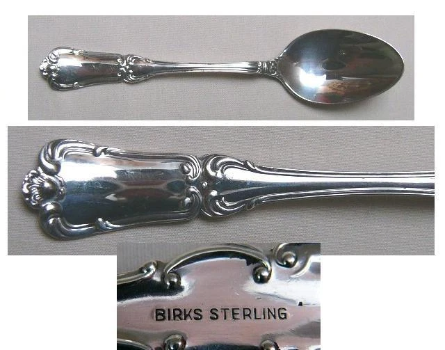  FRANCIS I 5 EN PUNTO O CUCHARA DE TÉ PEQUEÑA ABEDULES ESTERLINA Foto 1 de 1