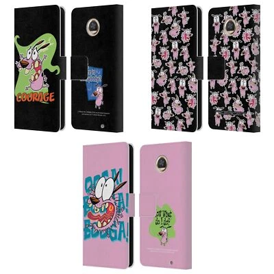 OFFICIAL COURAGE THE COWARDLY DOG GRAPHICS LEATHER BOOK CASE FOR MOTOROLA PHONES - Image 1 of 4