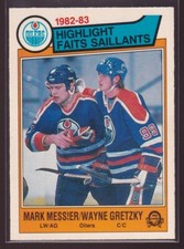 83/84 OPC O-PEE-CHEE WAYNE GRETZKY MARK MESSIER HIGHLIGHT CARD #23