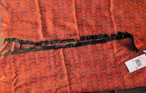 Michael Kors Women Scarf MK Logo Red/Black Reversible - Picture 1 of 5